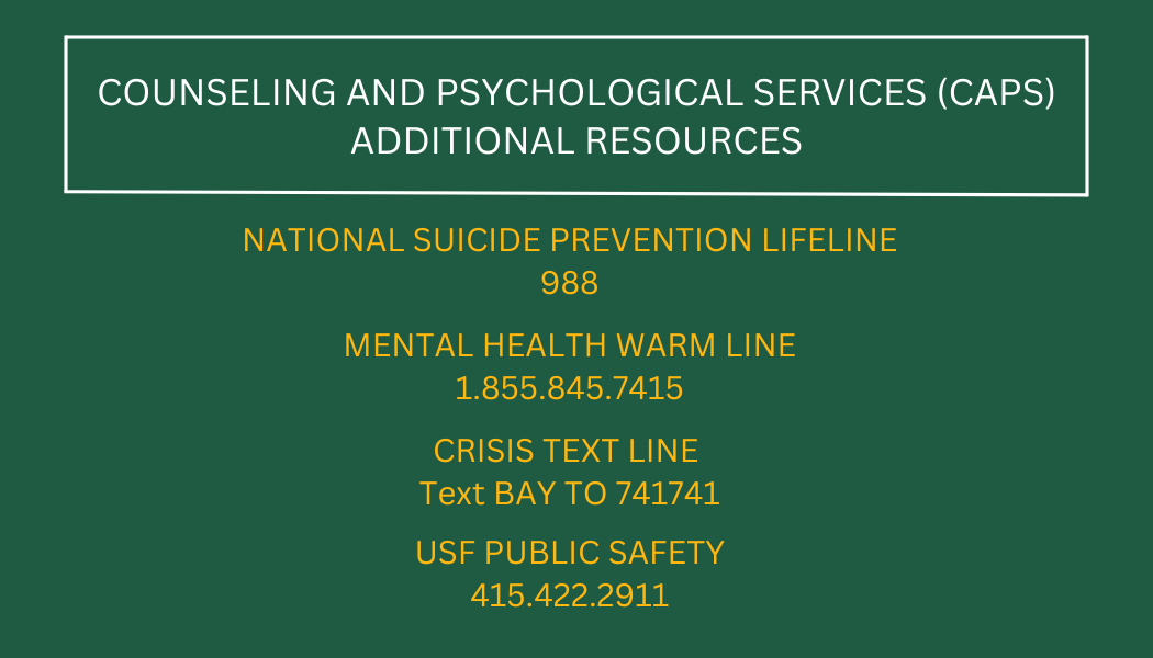 Crisis Services Resources myUSF